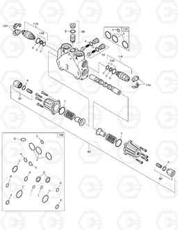 4430 ROTATING BLOCK - CONTROL VALVE E80, Doosan