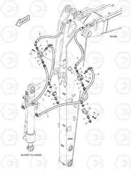 6260 ARM PIPING - CLAMSHELL(ARM 2.25m) E80, Doosan