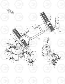 1200 BRAKE PEDAL VALVE & STEER UNIT DL350, Doosan