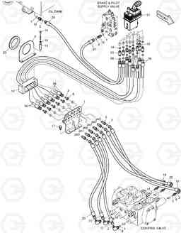 1210 PILOT PIPING - 3 SPOOL(K TYPE) DL350, Doosan