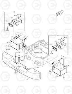 1400 COUNTER WEIGHT & REAR LAMP DL350, Doosan