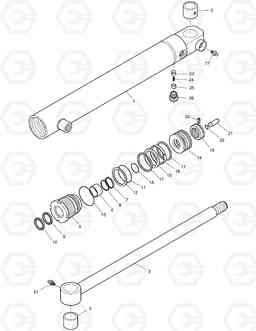 3560 STEERING CYLINDER DL350, Doosan