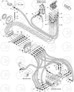 5370 PILOT PIPING - FINGER + 3 SPOOL(P TYPE) DL350, Doosan