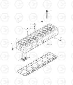 017 CYLINDER HEAD DX225LC, Doosan