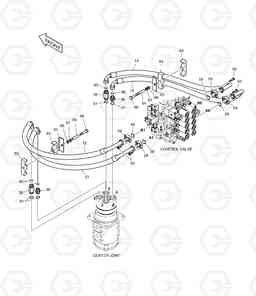 1300 MAIN PIPING(5) - CENTER JOINT DX225LC, Doosan