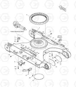 2100 TRACK FRAME DX225LC, Doosan