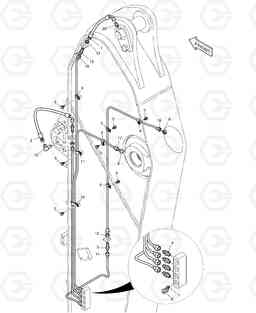 3160 LUBRICATION PIPING - ARM DX225LC, Doosan