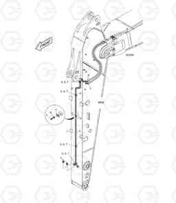 6230 ARM PIPING - ARM 2.9m(QUICK CLAMP) DX225LC, Doosan