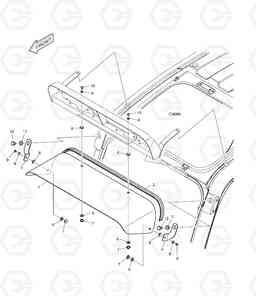 6280 RAIN SHIELD & LAMP MOUNTING DX225LC, Doosan