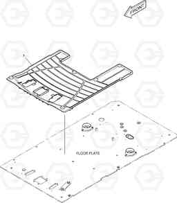 6330 FLOOR MAT - TWO WAY & ROTATING DX225LC, Doosan