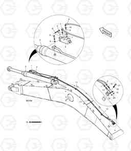 6440 ARM PIPING - LOCK VALVE DX225LC, Doosan