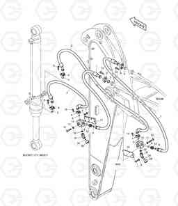 6620 ARM PIPING - ARM 2.0m(CLAMSHELL) DX225LC, Doosan