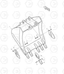 6810 BUCKET ASS'Y - 1.0m³ DX225LC, Doosan