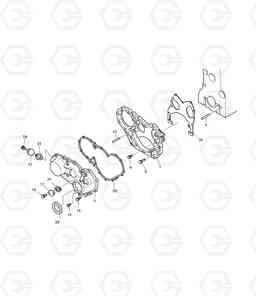 002 TIMING GEAR CASE DX220LC, Doosan