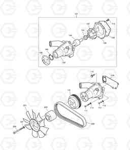 013 WATER PUMP & COOLING FAN DX220LC, Doosan