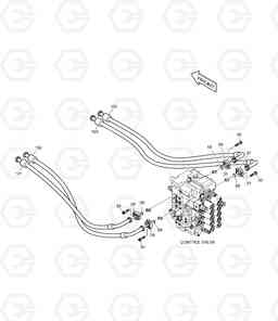 1290 MAIN PIPING(3) - ARM, BUCKET DX220LC, Doosan