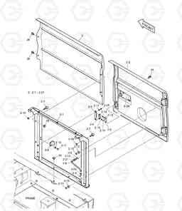 1620 SIDE DOOR - R.H DX220LC, Doosan