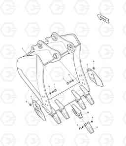 3120 BUCKET ASS'Y - 0.8m³ DX220LC, Doosan