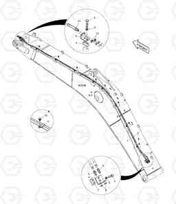 6870 BOOM PIPING - BOOM 5.2m(QUICK FIT) DX220LC, Doosan