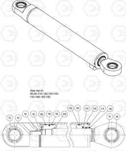 G400-6 STEERING CYLINDER MT26-31 SERIES III, Doosan