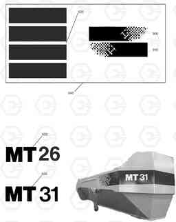 G480-14 STICKERS MT26-31 SERIES III, Doosan