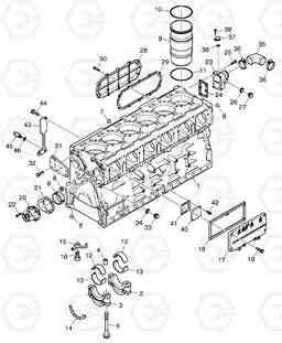 G010-28 CYLINDER BLOCK MT36-41, Doosan