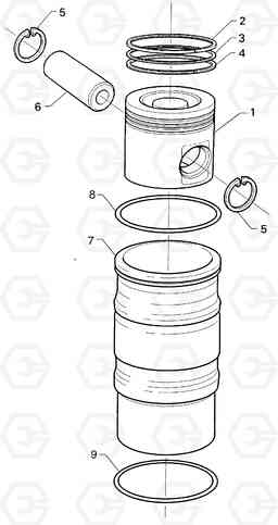 G010-30 REPAIR KIT  PISTON AND CYL.LINER MT36-41, Doosan