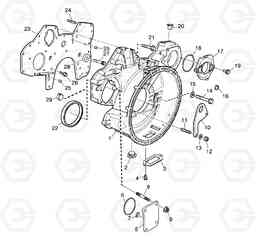 G010-34 FLYWHEEL HOUSING  TIMING GEAR PLATE MT36-41, Doosan