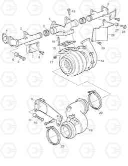 G010-52 EXHAUST MANIFOLD MT36-41, Doosan