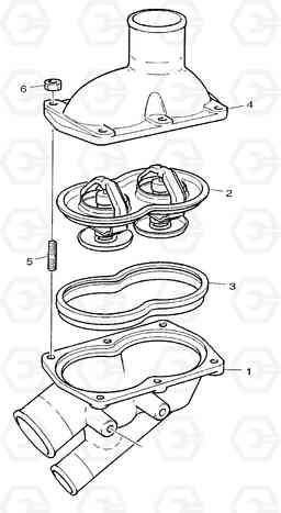 G010-64 THERMOSTAT HOUSING MT36-41, Doosan