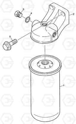 G010-76 FUEL FILTER  FILTER HEAD MT36-41, Doosan