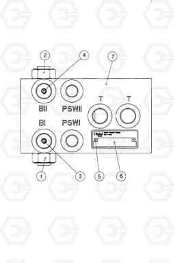 G190-88 ACCUMULATOR CONNECTOR BLOCK MT36-41, Doosan