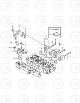 016 EXHAUST MANIFOLD E55W, Doosan