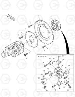 1170 PUMP MOUNTING E55W, Doosan