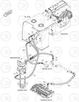 1230 OIL COOLER PIPING(1) E55W, Doosan