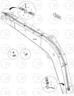 3150 BOOM PIPING - QUICK CLAMP E55W, Doosan