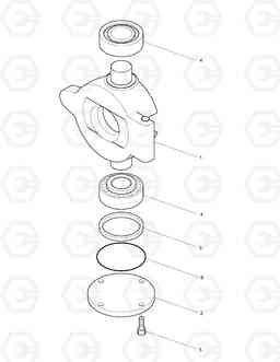 4120 MAIN PUMP - HANGER E55W, Doosan