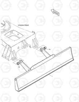 6190 DOZER BLADE - 2290mm E55W, Doosan