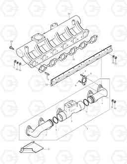024 INTAKE & EXHAUST MANIFOLD SOLAR 250LC-V, Doosan