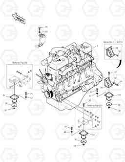 1110 ENGINE MOUNTING SOLAR 250LC-V, Doosan