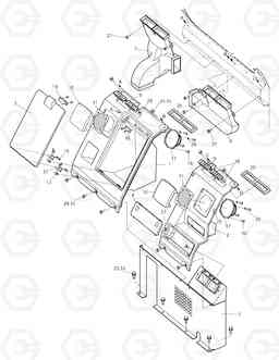 1430 HEATER COVER ASS'Y SOLAR 250LC-V, Doosan