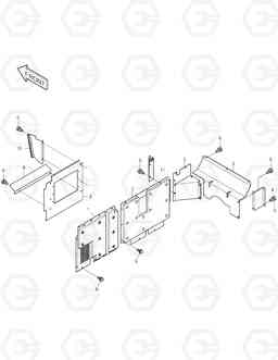 1570 BAFFLE ASS'Y SOLAR 250LC-V, Doosan