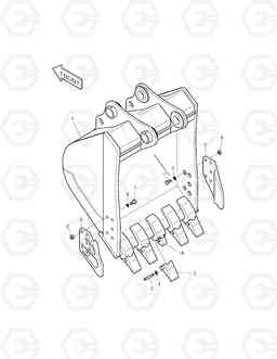 3120 BUCKET ASS'Y-0.95m³ SOLAR 250LC-V, Doosan