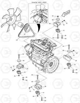 1110 ENGINE MOUNTING-CUSHION SOLAR 75-V, Doosan