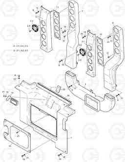 1340 REAR COVER-WITH AIRCON SOLAR 75-V, Doosan