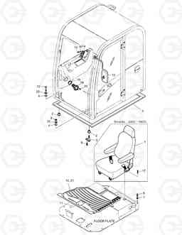 1360 CABIN MOUNT ASS'Y SOLAR 75-V, Doosan