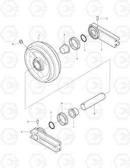 6210 IDLER-FOR RUBBER SOLAR 75-V, Doosan