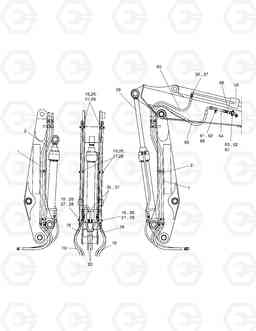 6380 FRONT PIPING(2)-ARTI.BOOM SOLAR 75-V, Doosan