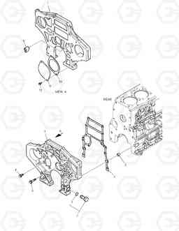 012 TIMING GEAR CASE DX140LC, Doosan