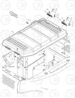 1630 ENGINE COVER DX140LC, Doosan